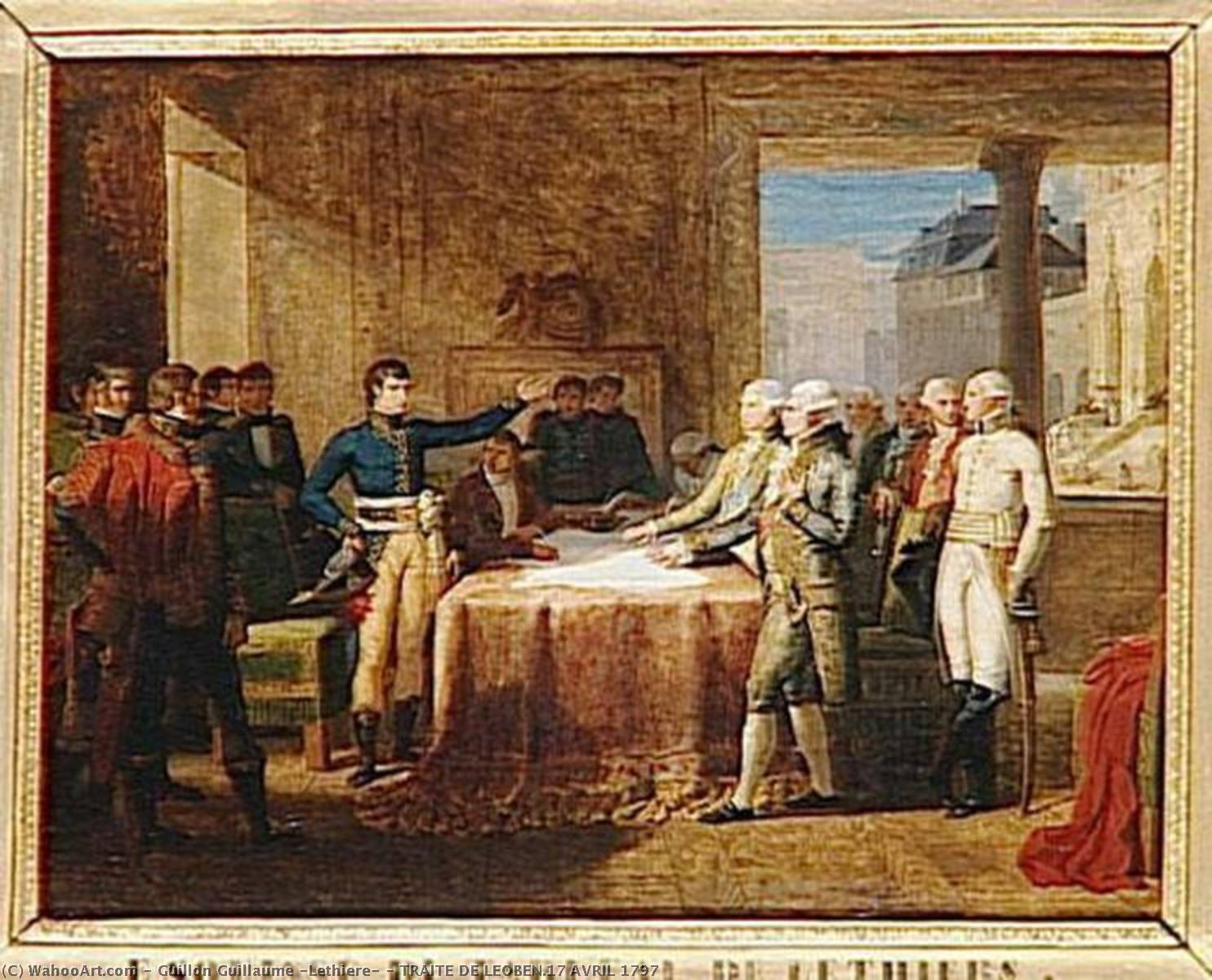 Wikioo.org - Die Enzyklopädie bildender Kunst - Malerei, Kunstwerk von Guillon Guillaume (Lethiere) - TRAITE VON LEOBEN . 17 AVRIL 1797