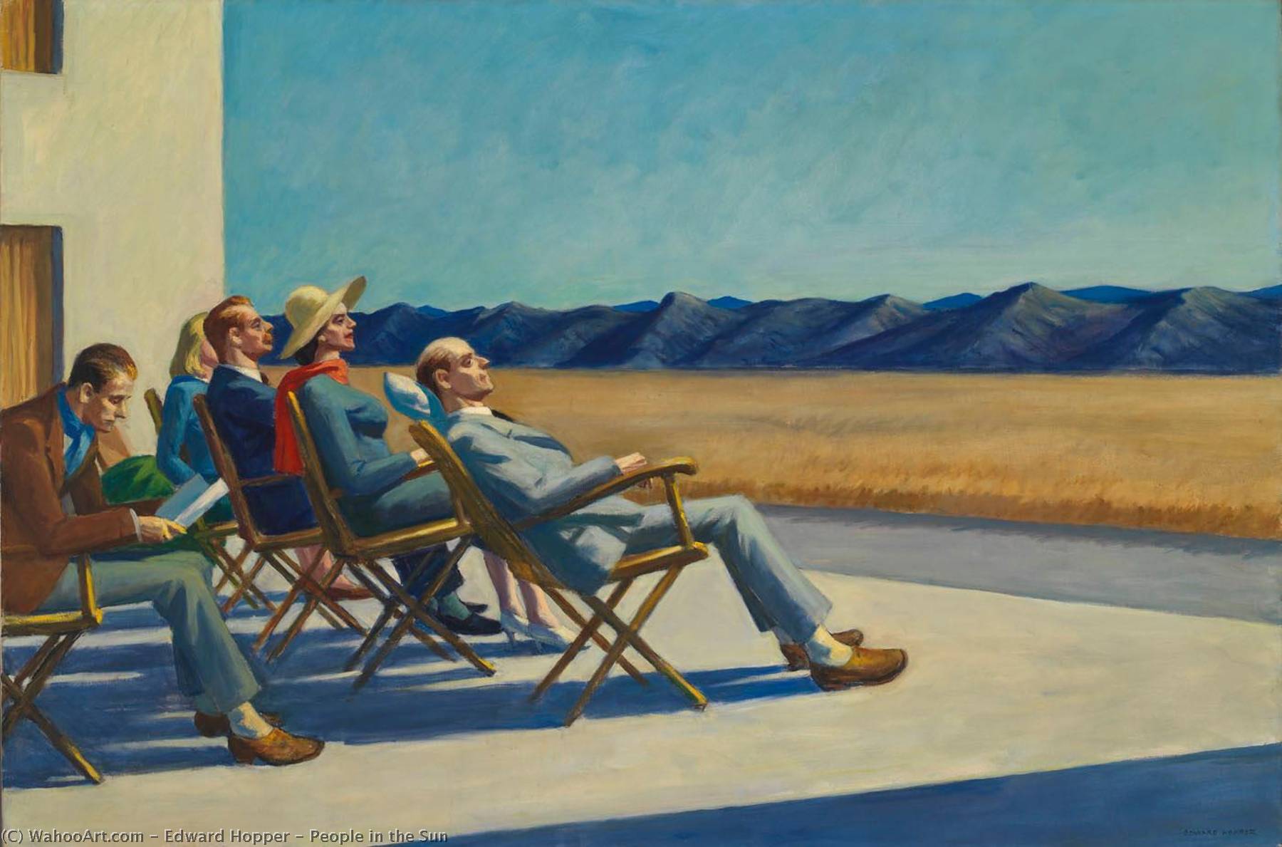 Wikoo.org - موسوعة الفنون الجميلة - اللوحة، العمل الفني Edward Hopper - People in the Sun