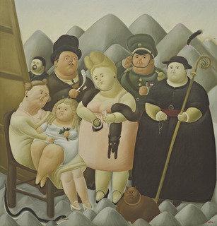 Wikioo.org - The Encyclopedia of Fine Arts - Painting, Artwork by Fernando Botero Angulo - The Presidential Family