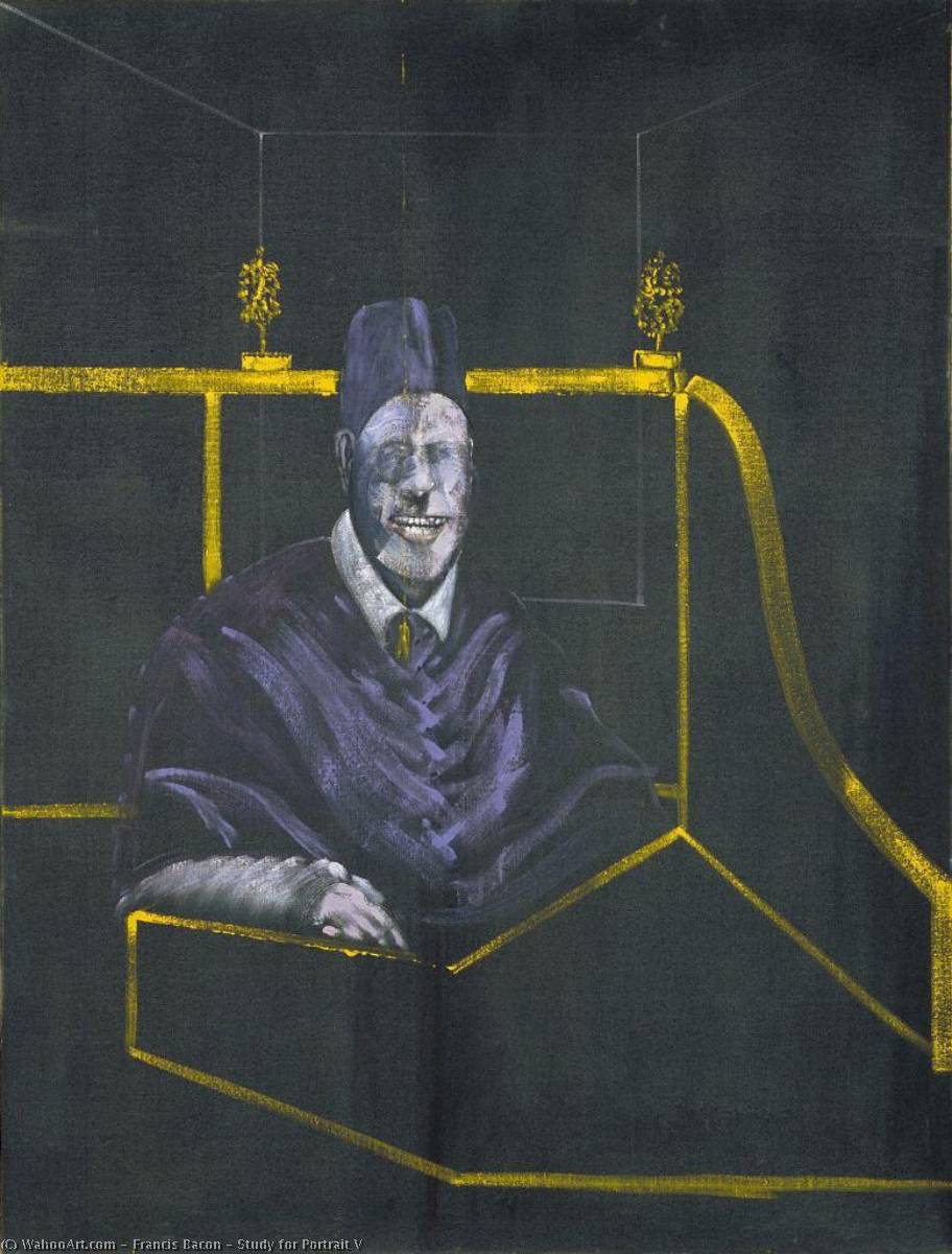 WikiOO.org - Enciklopedija dailės - Tapyba, meno kuriniai Francis Bacon - Study for Portrait V