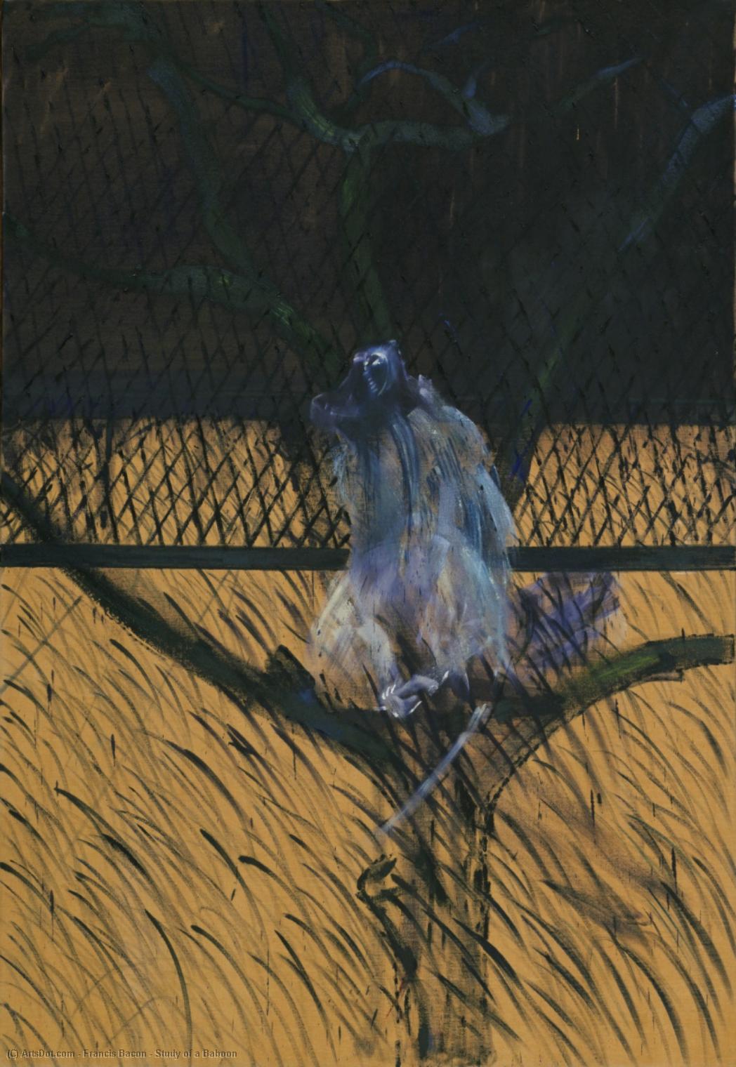 Wikioo.org - The Encyclopedia of Fine Arts - Painting, Artwork by Francis Bacon - Study of a Baboon
