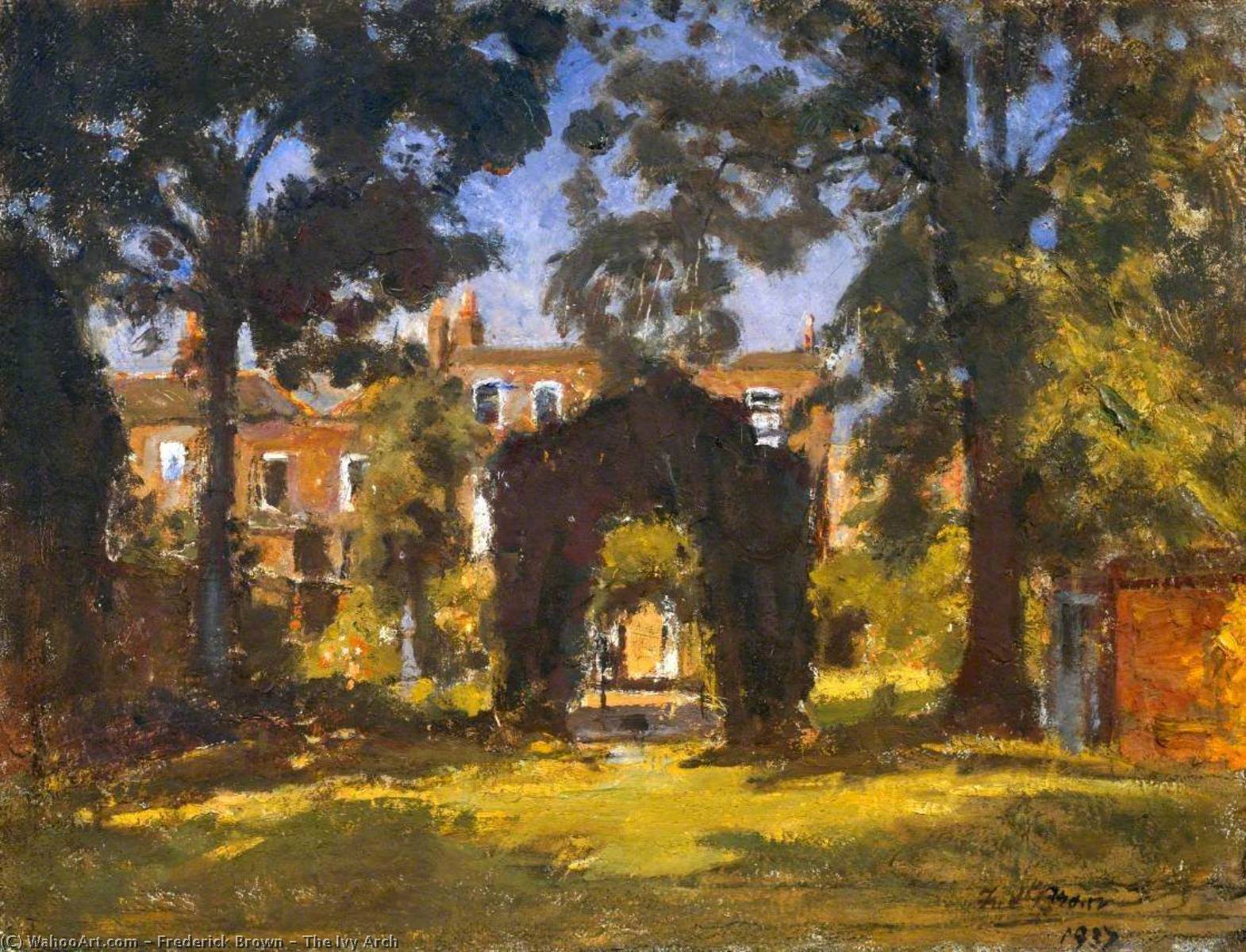 Wikioo.org - The Encyclopedia of Fine Arts - Painting, Artwork by Frederick Brown - The Ivy Arch