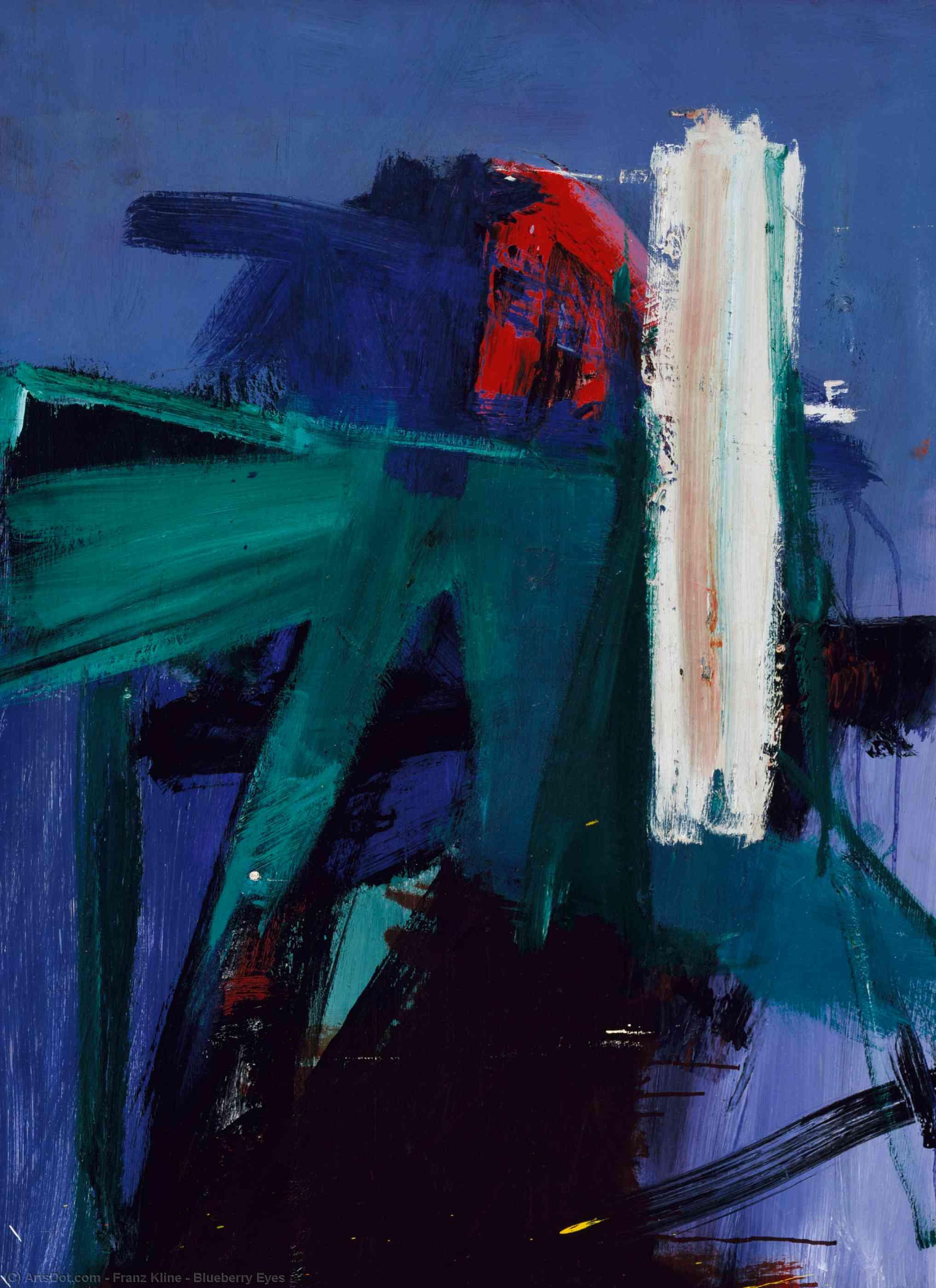 Wikioo.org - The Encyclopedia of Fine Arts - Painting, Artwork by Franz Kline - Blueberry Eyes