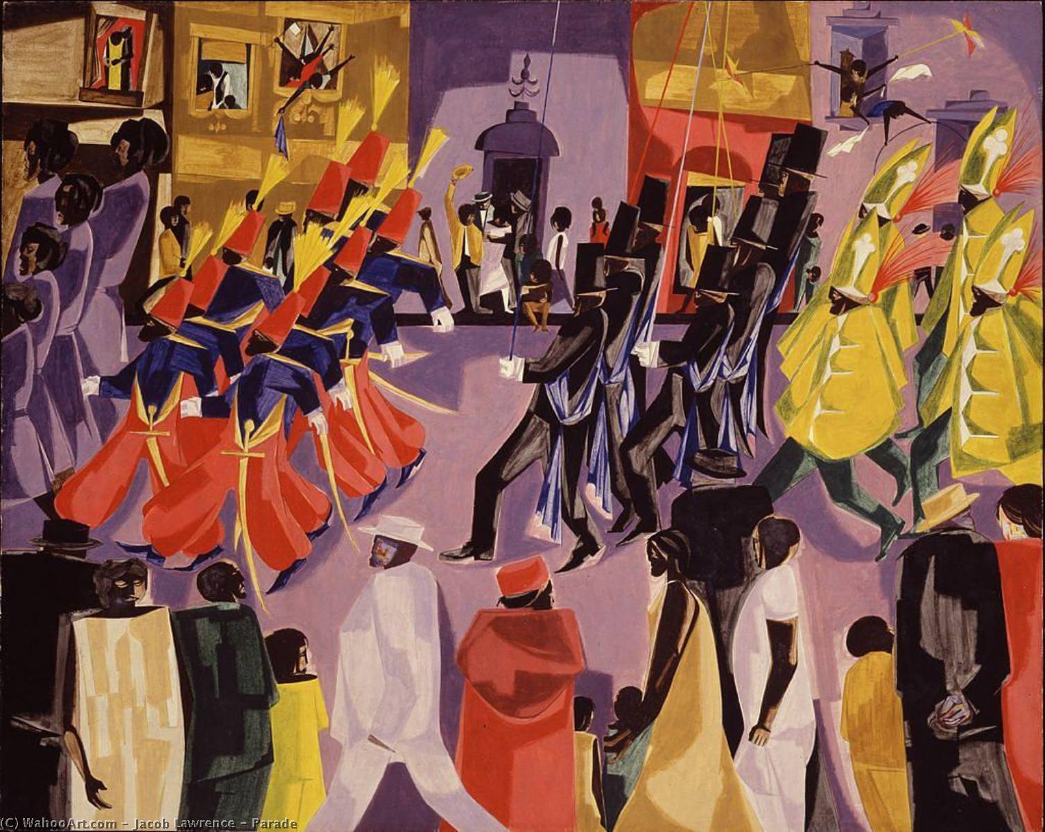 Wikioo.org - The Encyclopedia of Fine Arts - Painting, Artwork by Jacob Lawrence - Parade