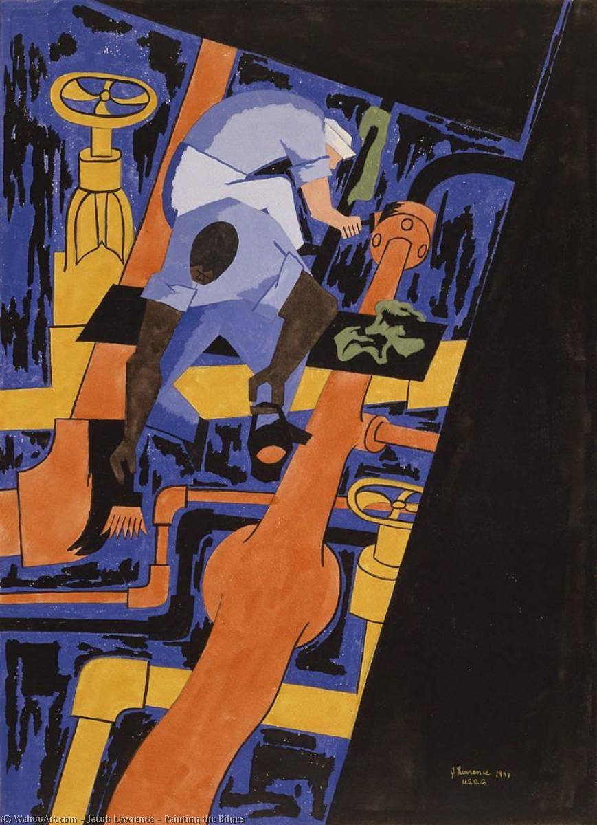Wikioo.org - The Encyclopedia of Fine Arts - Painting, Artwork by Jacob Lawrence - Painting the Bilges