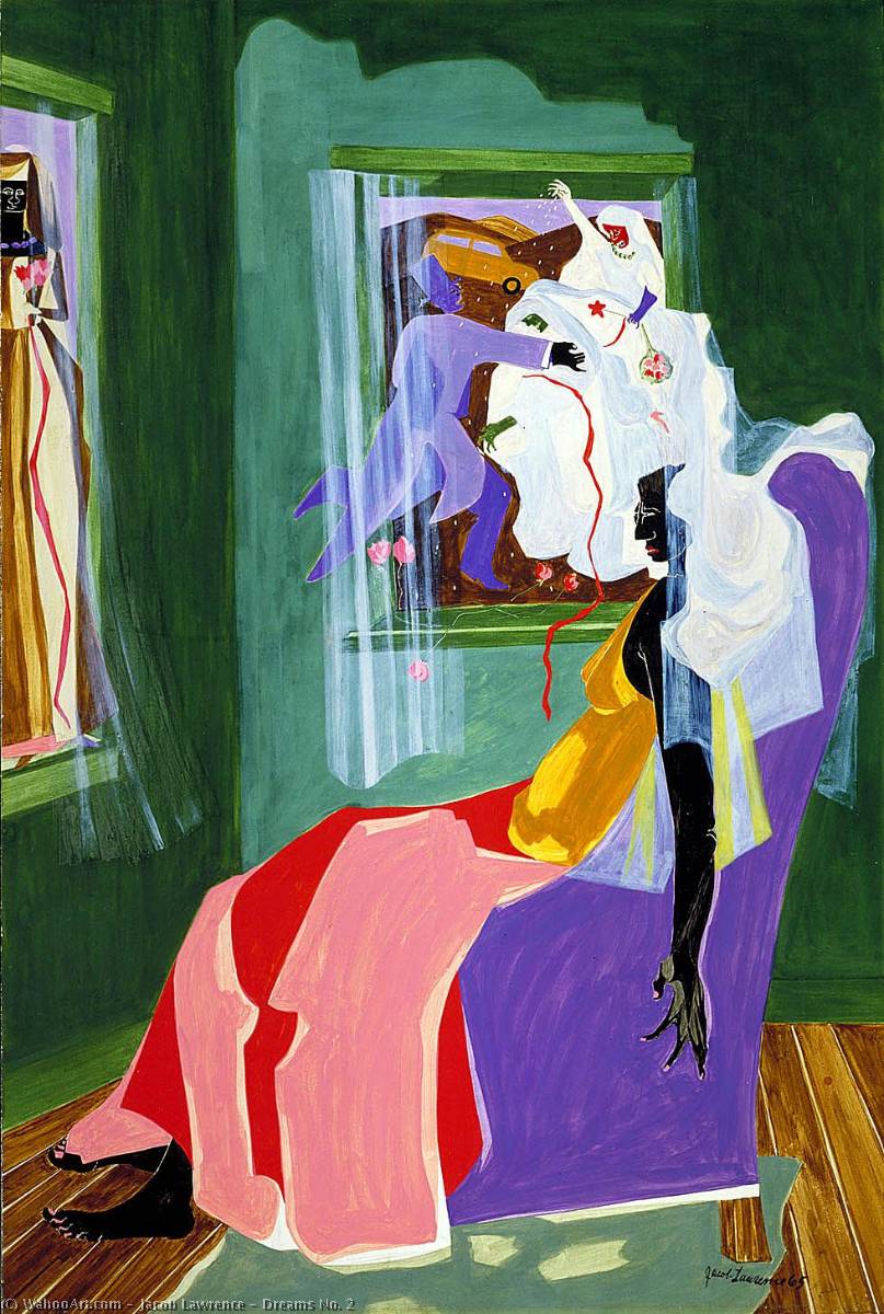 Wikioo.org - The Encyclopedia of Fine Arts - Painting, Artwork by Jacob Lawrence - Dreams No. 2