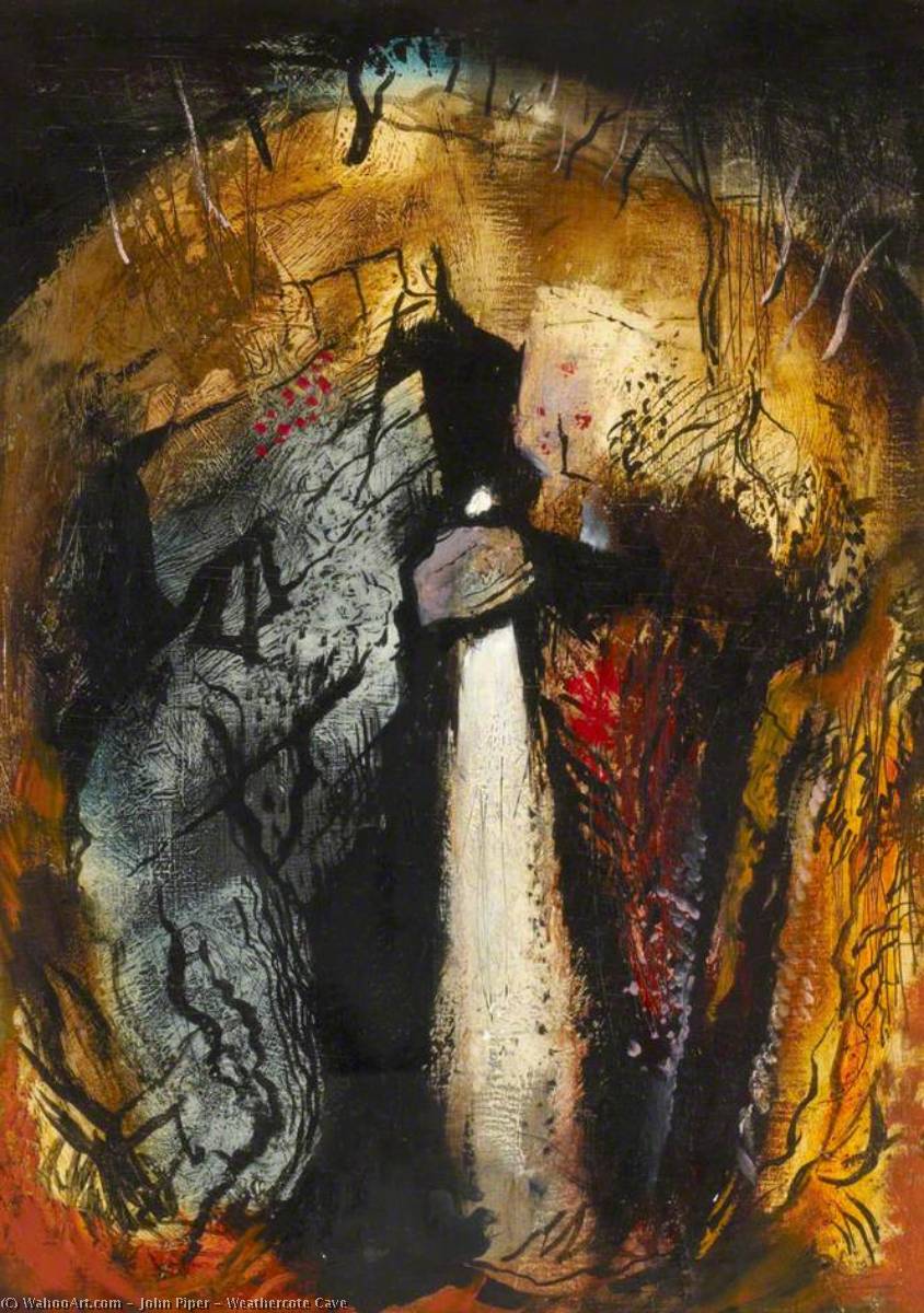 Wikioo.org - The Encyclopedia of Fine Arts - Painting, Artwork by John Piper - Weathercote Cave