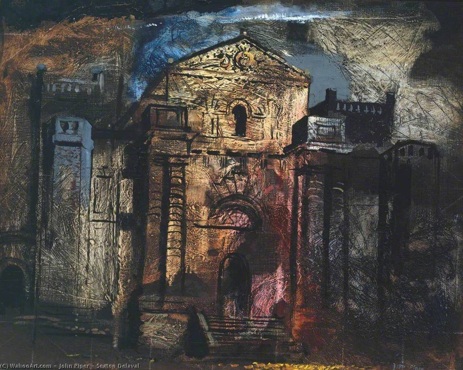 Wikioo.org - The Encyclopedia of Fine Arts - Painting, Artwork by John Piper - Seaton Delaval