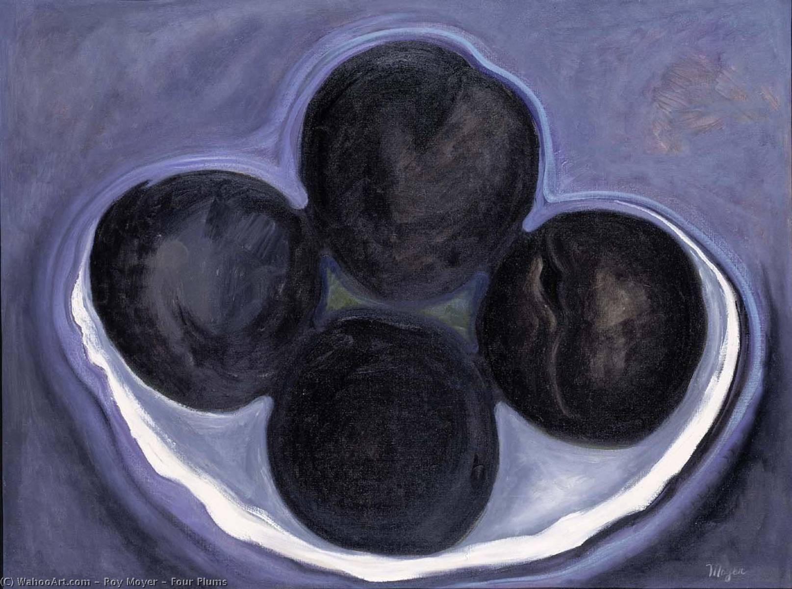 Wikioo.org - The Encyclopedia of Fine Arts - Painting, Artwork by Roy Moyer - Four Plums