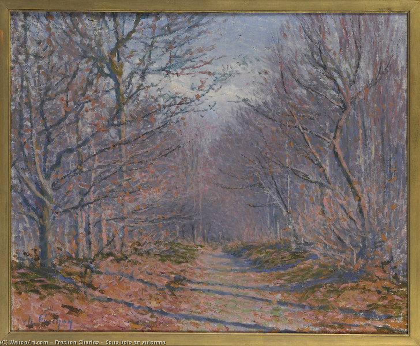Wikioo.org - The Encyclopedia of Fine Arts - Painting, Artwork by Frechon Charles - Sous bois en automne