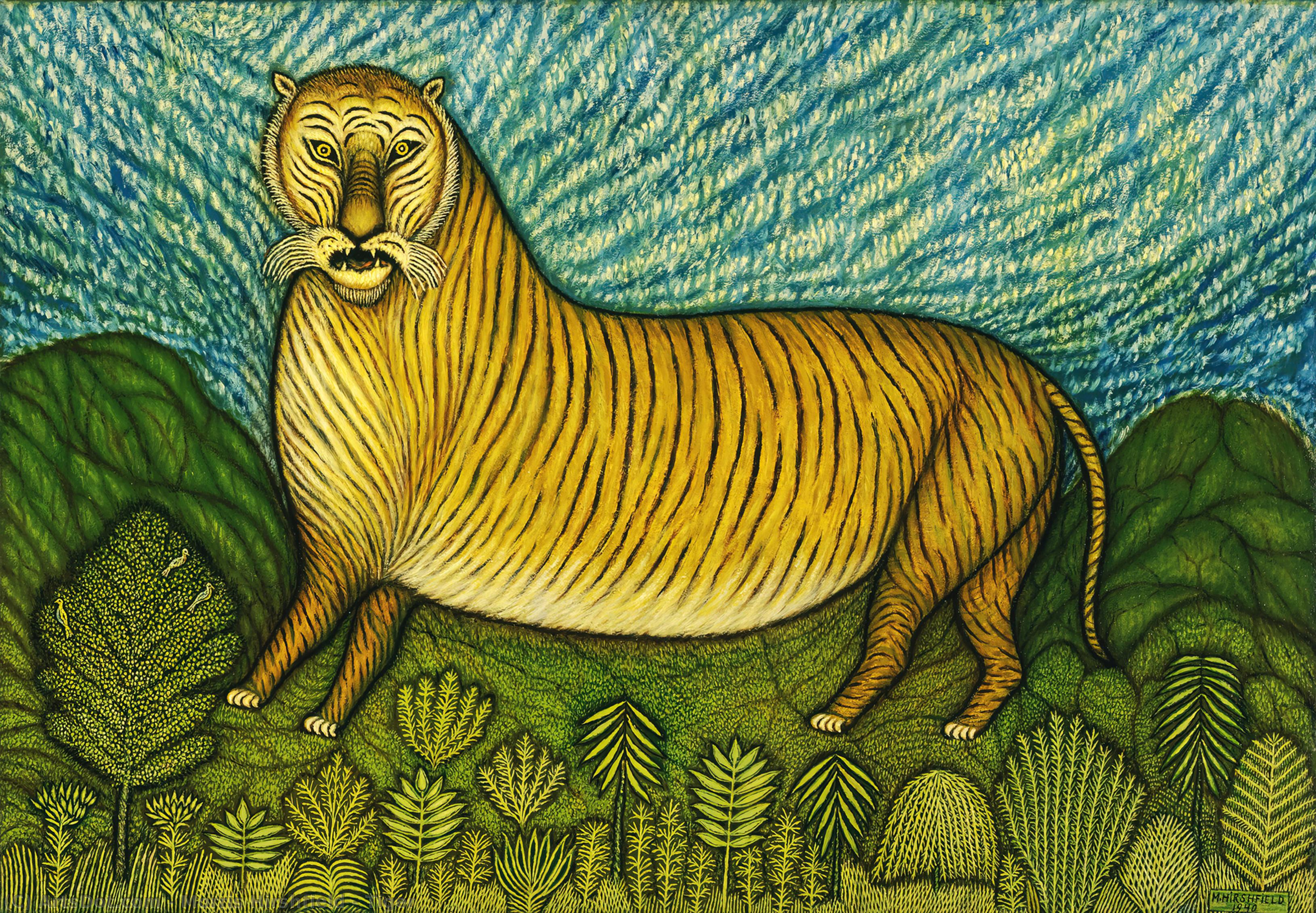 Wikioo.org - The Encyclopedia of Fine Arts - Painting, Artwork by Morris Hirshfield - Tiger