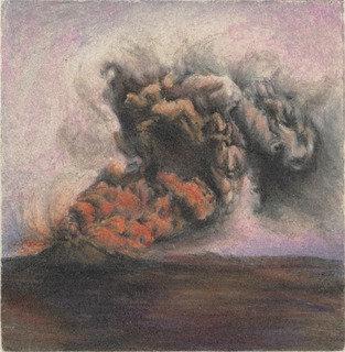 Wikioo.org - The Encyclopedia of Fine Arts - Painting, Artwork by Violet Hopkins - Untitled (Lavender Sky Volcano)