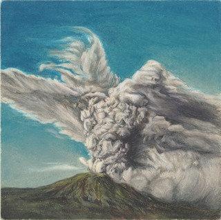 Wikioo.org - The Encyclopedia of Fine Arts - Painting, Artwork by Violet Hopkins - Untitled (Winged Smoke Volcano)