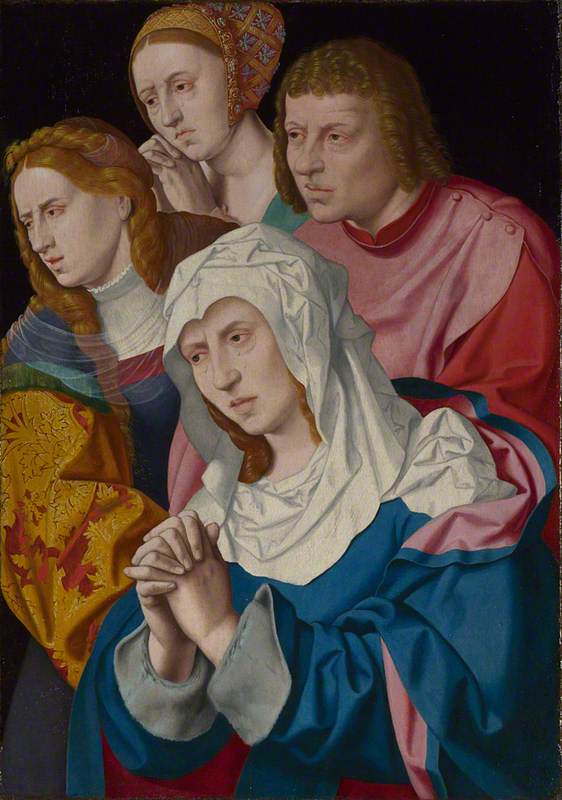 Wikioo.org - The Encyclopedia of Fine Arts - Painting, Artwork by Bartholomaeus Bruyn The Elder - The Virgin, Saint John, Saint Mary Magdalene and a Holy Woman