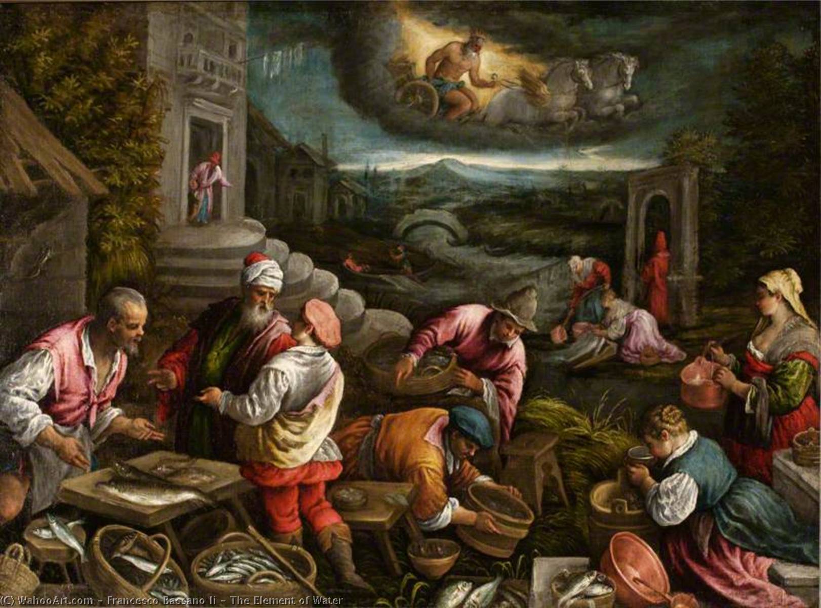 Wikioo.org - The Encyclopedia of Fine Arts - Painting, Artwork by Francesco Bassano Ii - The Element of Water