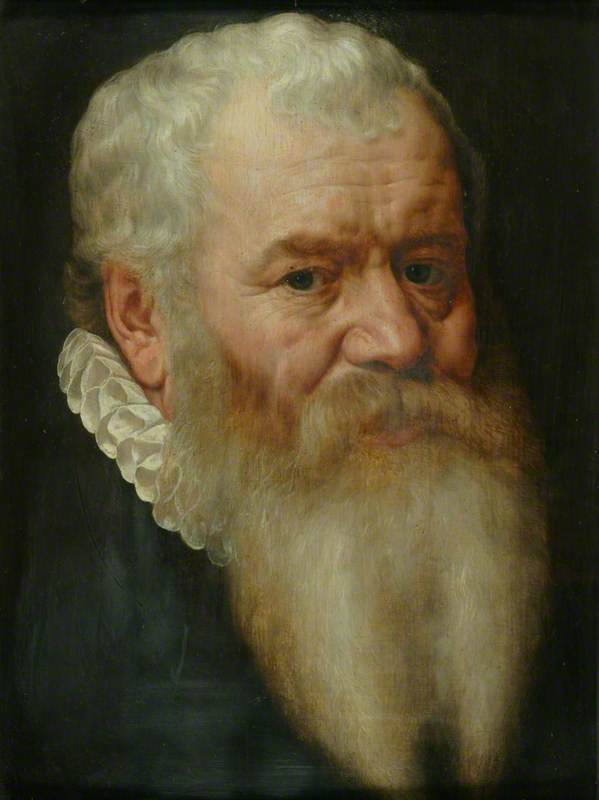 Wikioo.org - The Encyclopedia of Fine Arts - Painting, Artwork by Frans The Elder Pourbus - Portrait of an Old Man (possibly Hubertus Langetus)