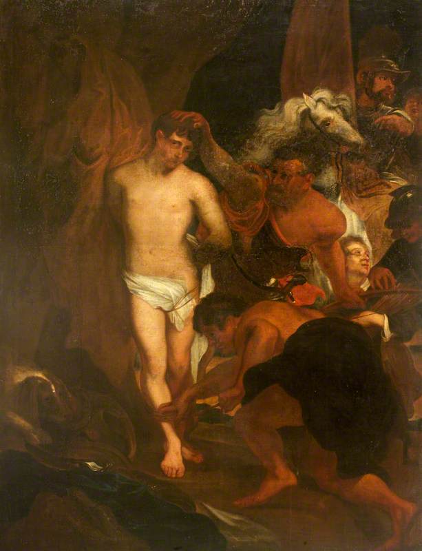 Wikioo.org - The Encyclopedia of Fine Arts - Painting, Artwork by Isaac Seeman - Saint Sebastian Bound for Martyrdom (after Anthony van Dyck)