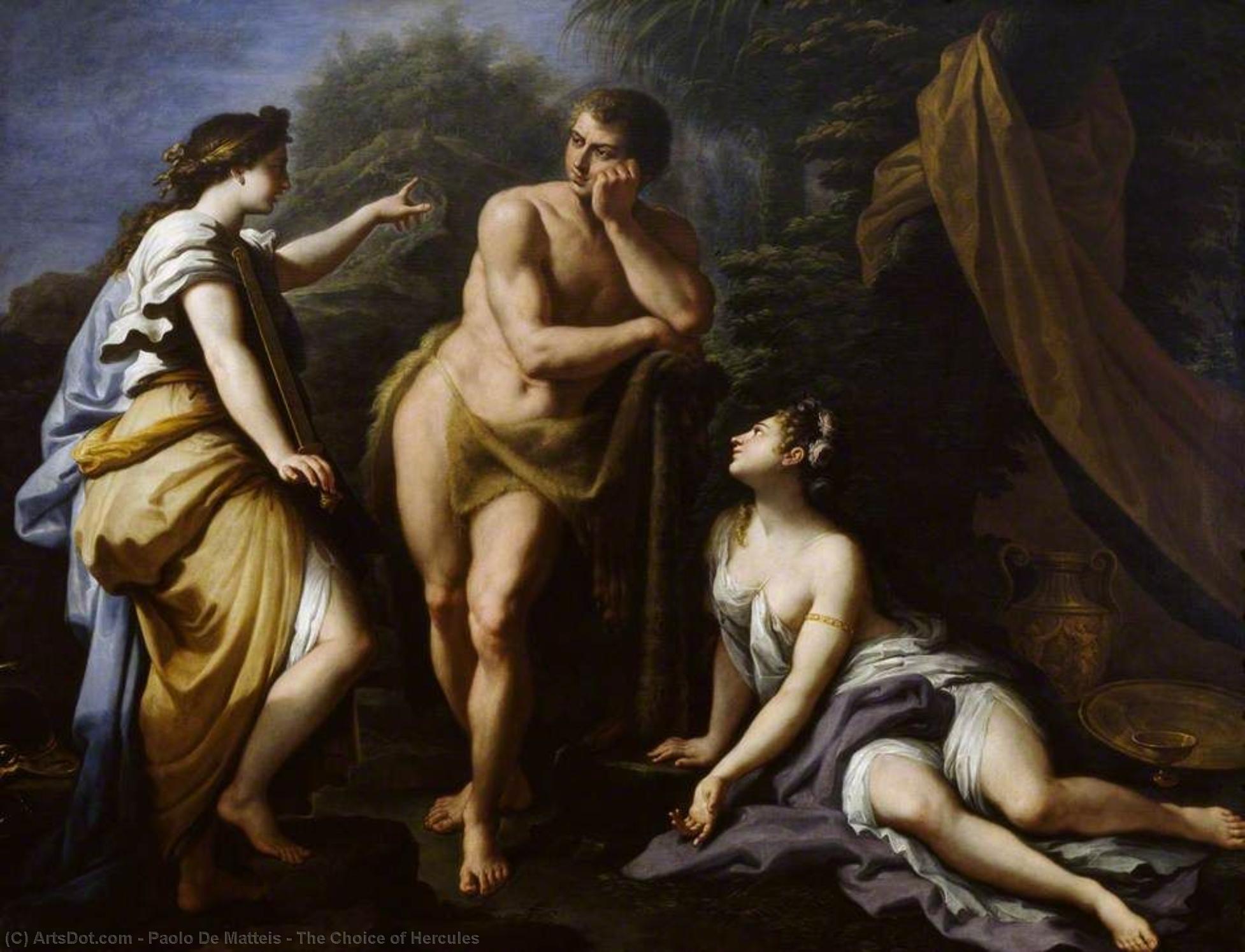 WikiOO.org - Enciklopedija dailės - Tapyba, meno kuriniai Paolo De Matteis - The Choice of Hercules