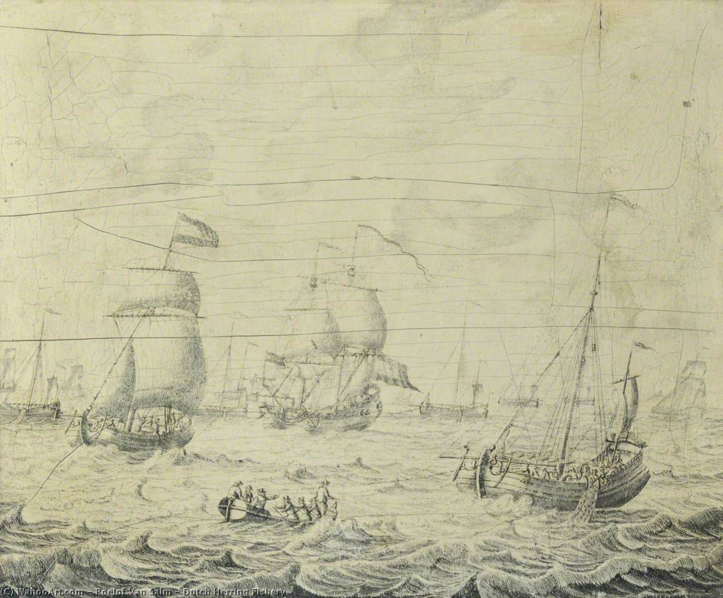 WikiOO.org - Encyclopedia of Fine Arts - Lukisan, Artwork Roelof Van Salm - Dutch Herring Fishery