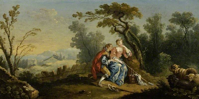 Wikioo.org - The Encyclopedia of Fine Arts - Painting, Artwork by Jean Baptiste Huet I - A Pastoral