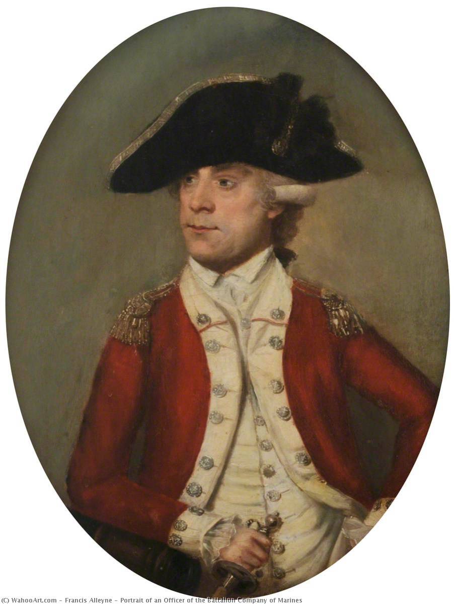 Wikioo.org - The Encyclopedia of Fine Arts - Painting, Artwork by Francis Alleyne - Portrait of an Officer of the Battalion Company of Marines