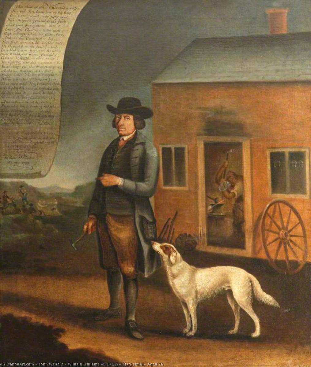Wikioo.org - The Encyclopedia of Fine Arts - Painting, Artwork by John Walters - William Williams (b.1723), Blacksmith, Aged 70