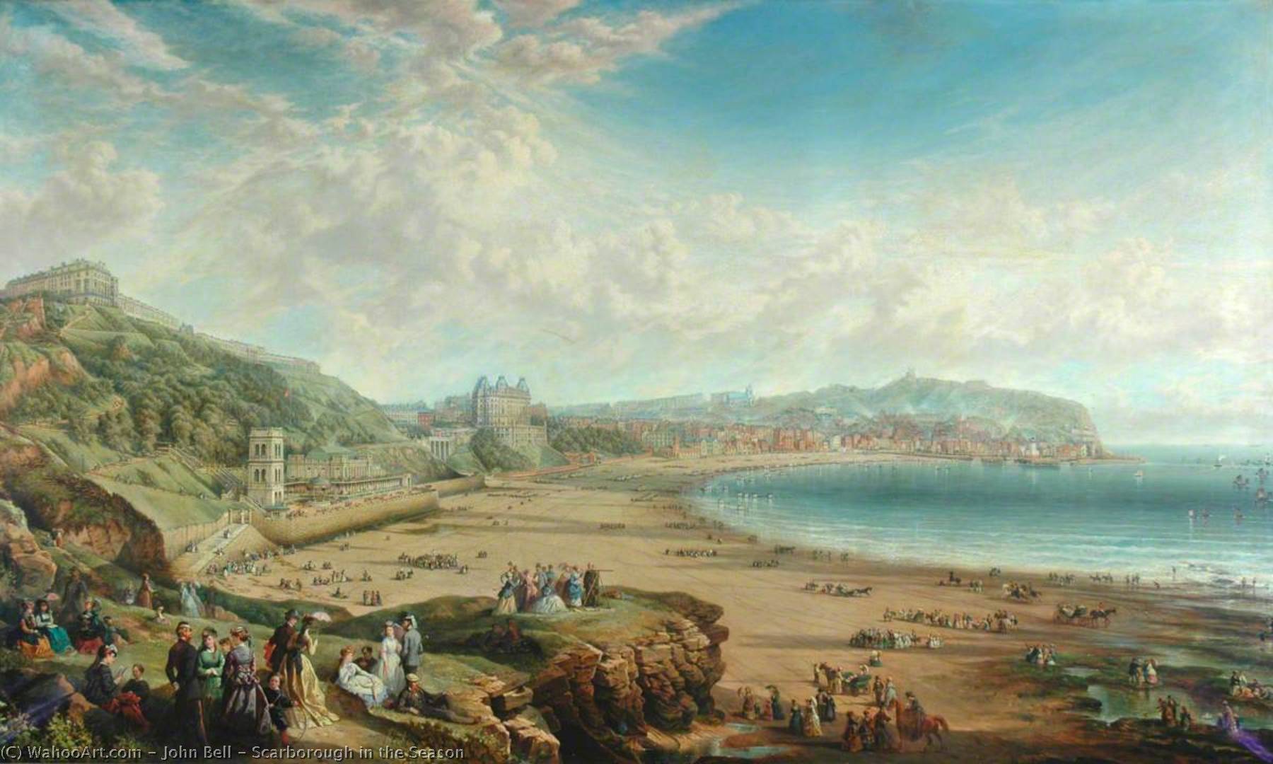 Wikioo.org - The Encyclopedia of Fine Arts - Painting, Artwork by John Bell - Scarborough in the Season