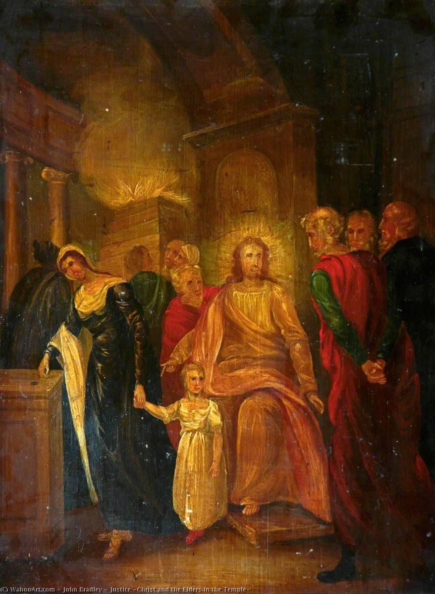 Wikioo.org - The Encyclopedia of Fine Arts - Painting, Artwork by John Bradley - Justice (Christ and the Elders in the Temple)