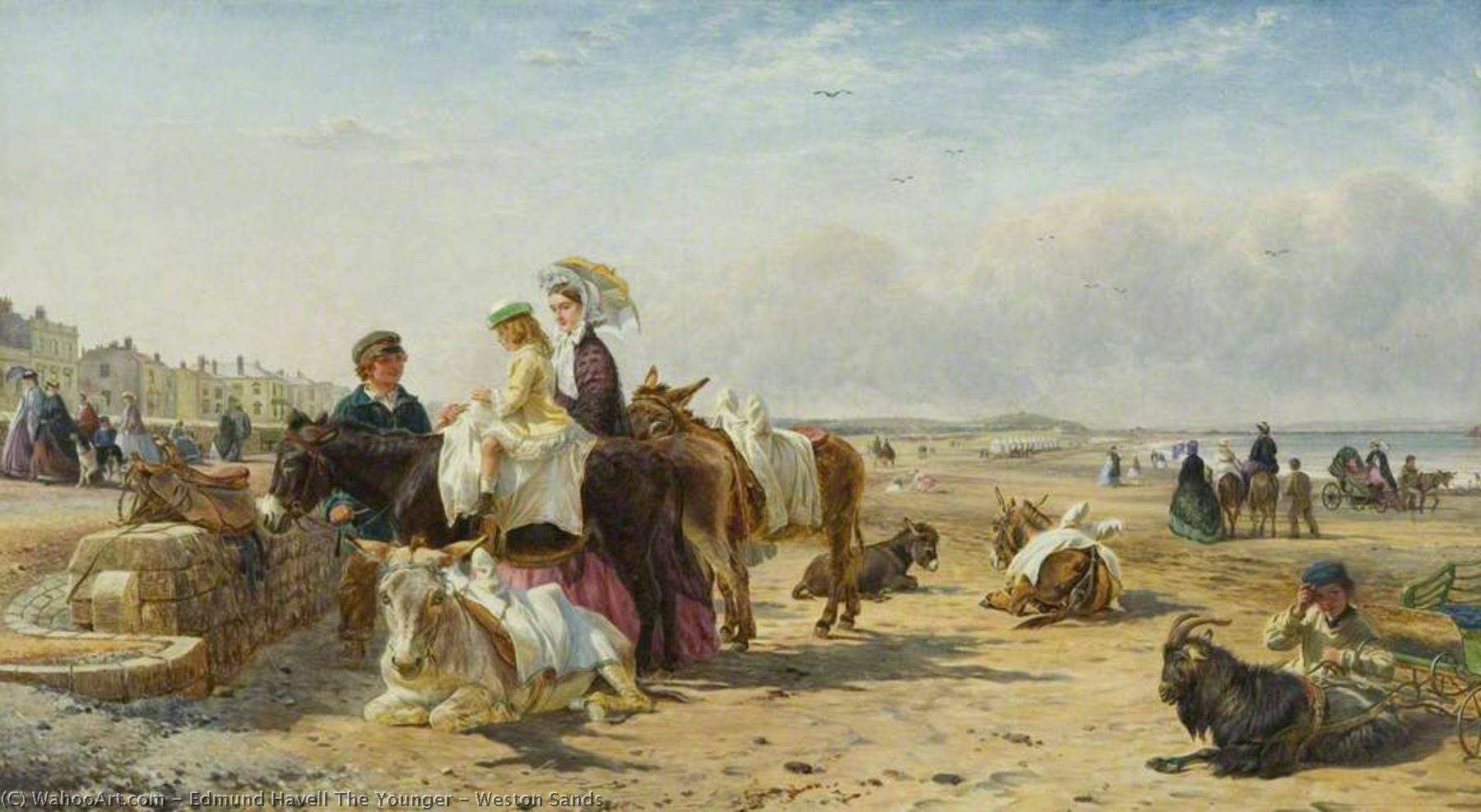 Wikioo.org - The Encyclopedia of Fine Arts - Painting, Artwork by Edmund Havell The Younger - Weston Sands