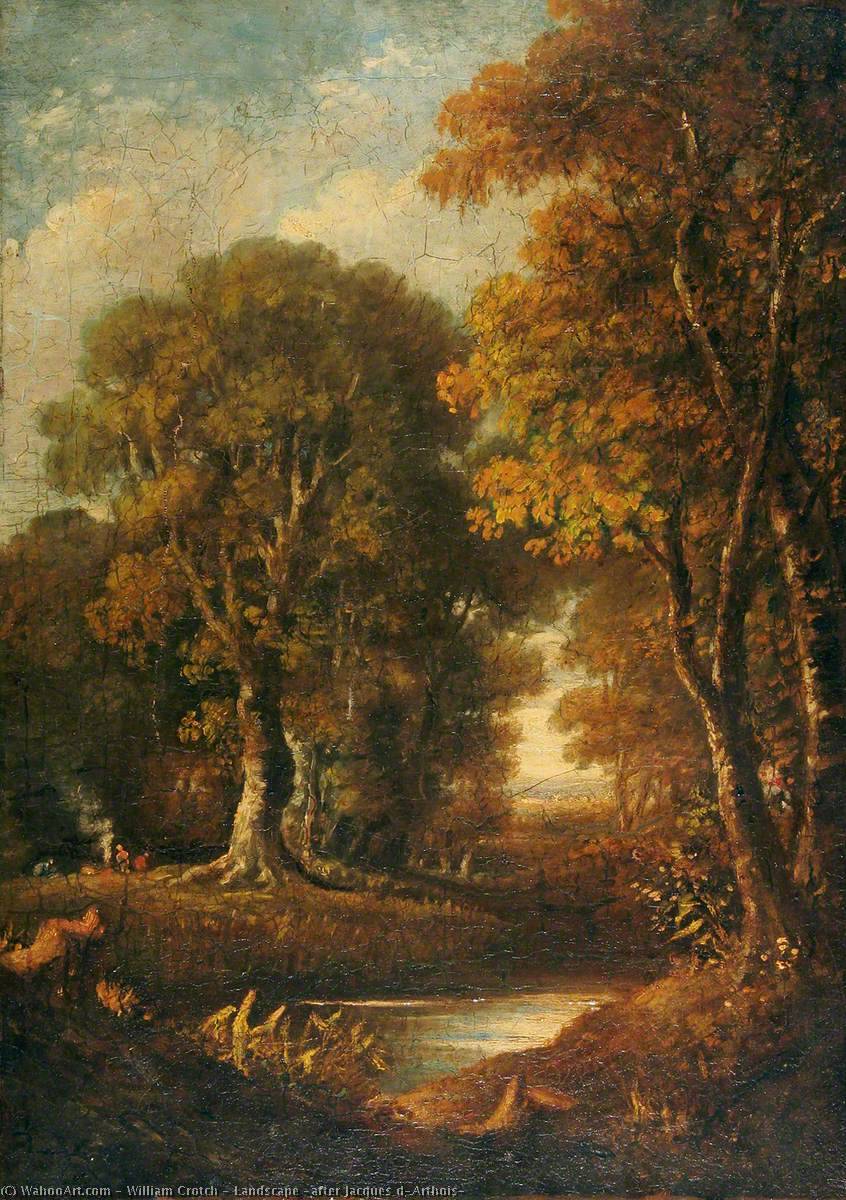 Wikioo.org - The Encyclopedia of Fine Arts - Painting, Artwork by William Crotch - Landscape (after Jacques d'Arthois)