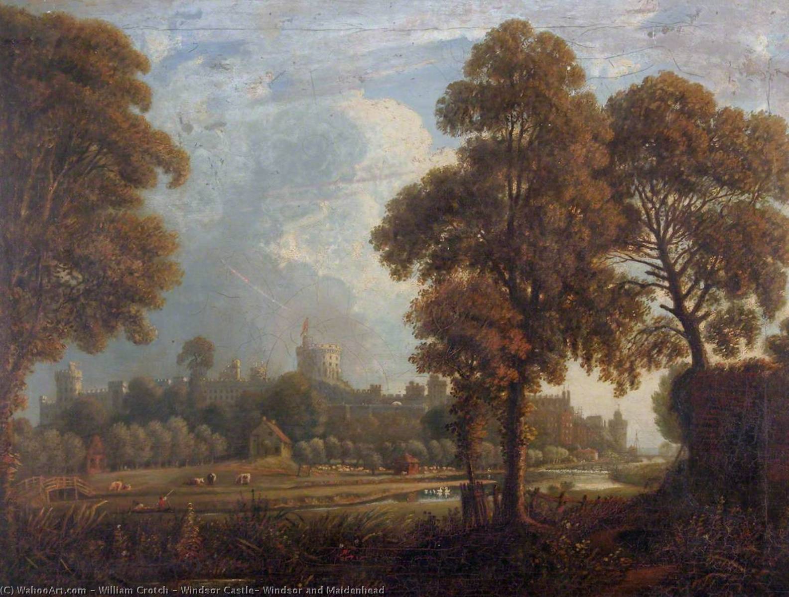 Wikioo.org - The Encyclopedia of Fine Arts - Painting, Artwork by William Crotch - Windsor Castle, Windsor and Maidenhead