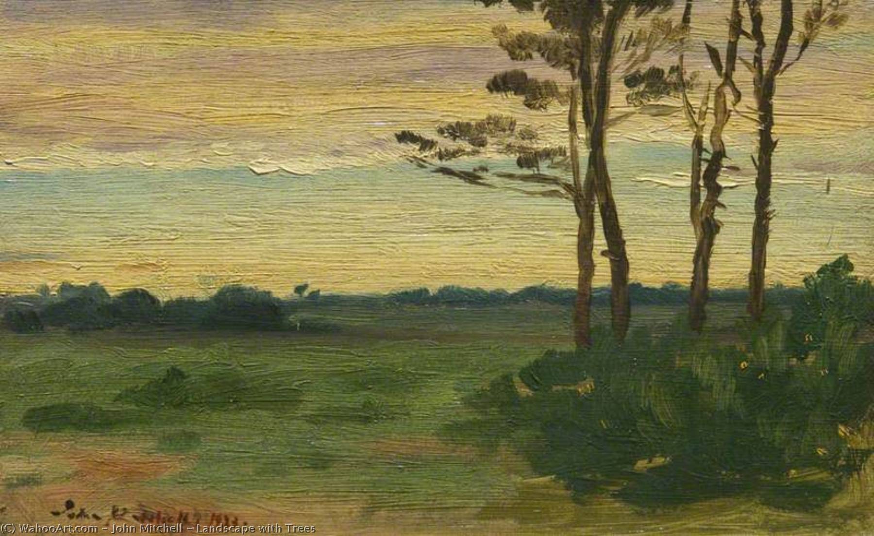 Wikioo.org - The Encyclopedia of Fine Arts - Painting, Artwork by John Mitchell - Landscape with Trees