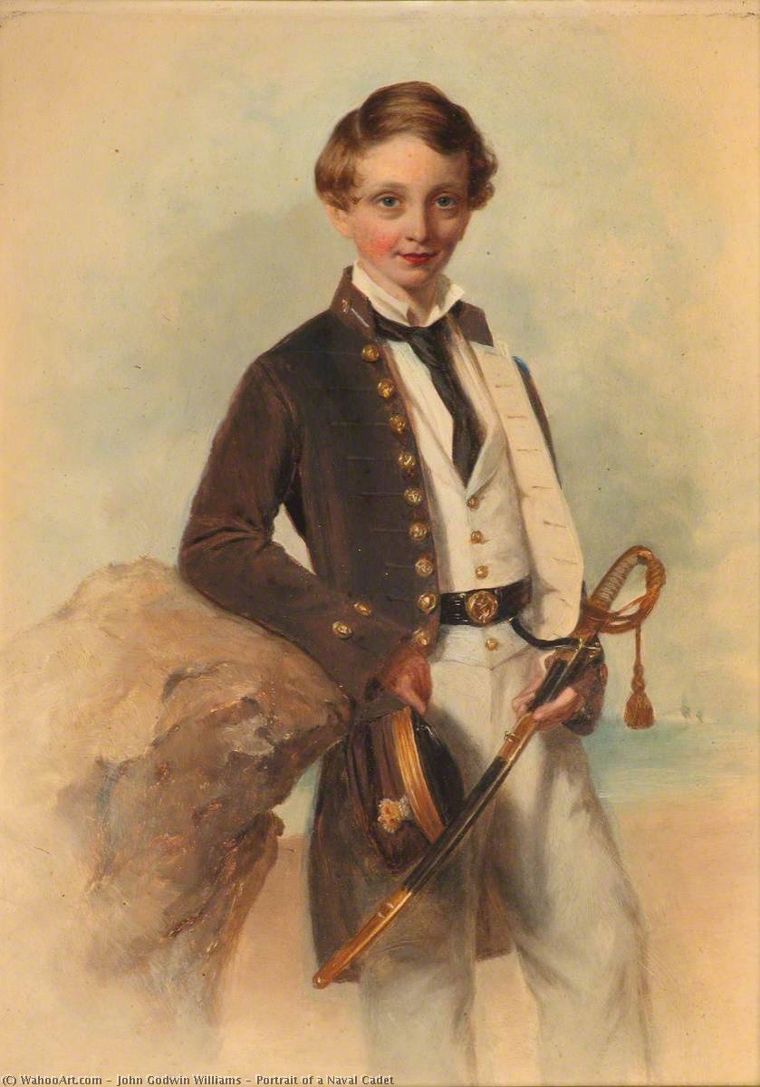 Wikioo.org - The Encyclopedia of Fine Arts - Painting, Artwork by John Godwin Williams - Portrait of a Naval Cadet