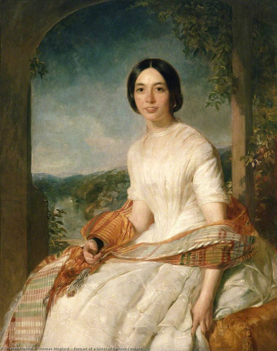 Wikioo.org - The Encyclopedia of Fine Arts - Painting, Artwork by Thomas Mogford - Portrait of a Sister of Samuel Cousins