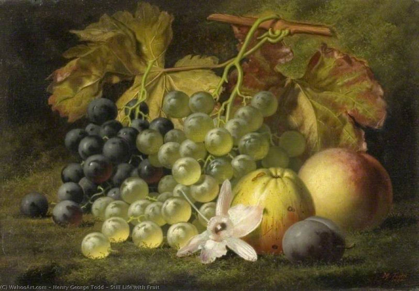 Wikioo.org - The Encyclopedia of Fine Arts - Painting, Artwork by Henry George Todd - Still Life with Fruit