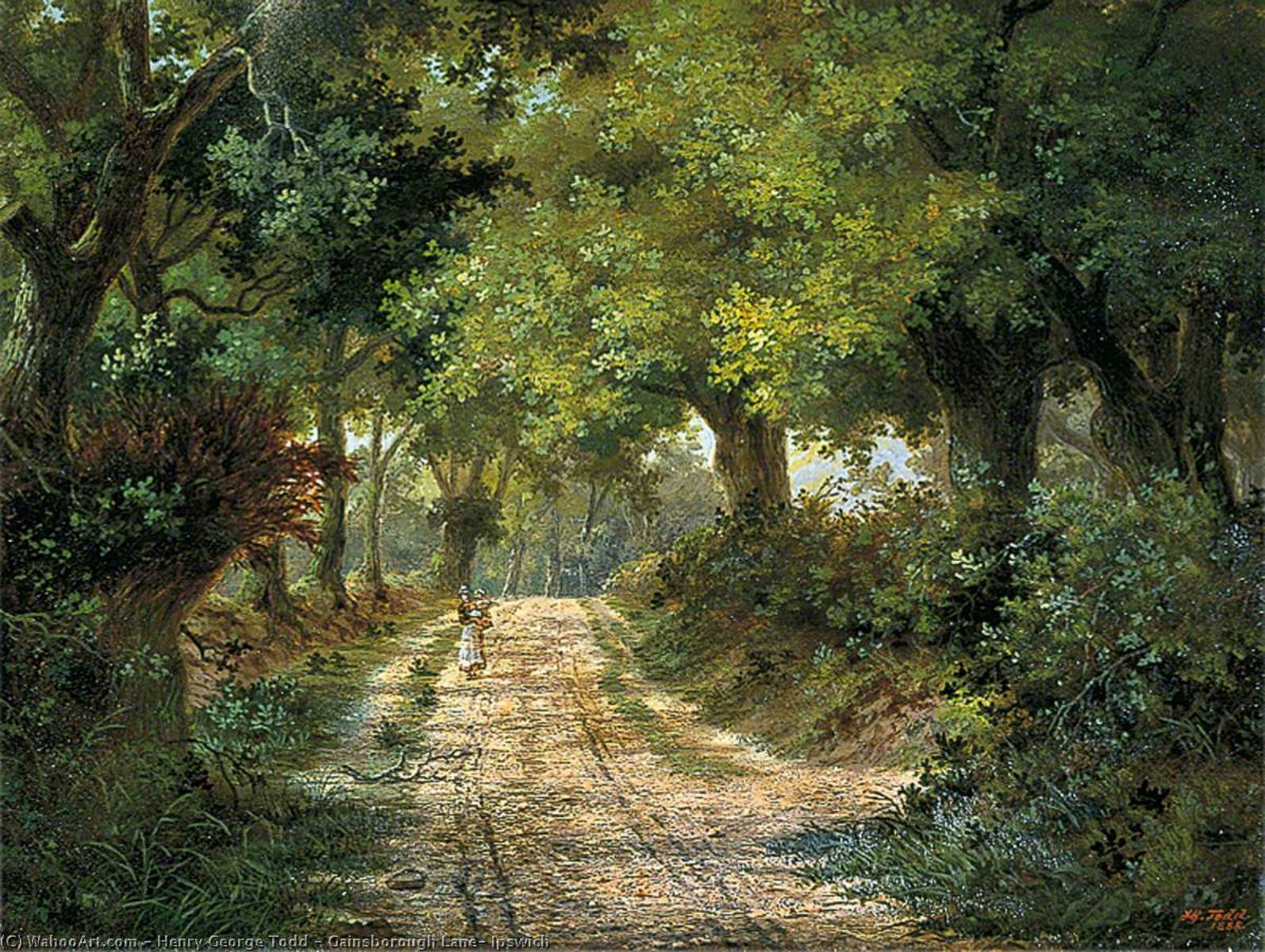 Wikioo.org - The Encyclopedia of Fine Arts - Painting, Artwork by Henry George Todd - Gainsborough Lane, Ipswich