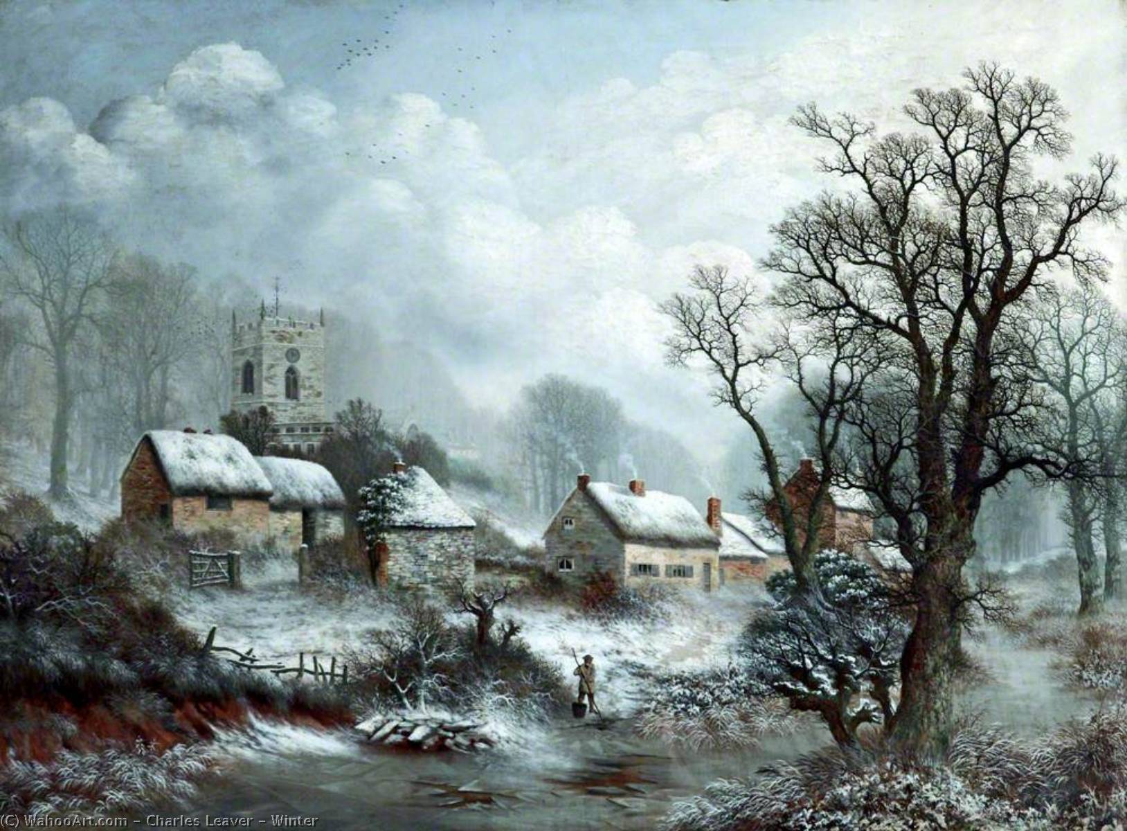 Wikioo.org - The Encyclopedia of Fine Arts - Painting, Artwork by Charles Leaver - Winter