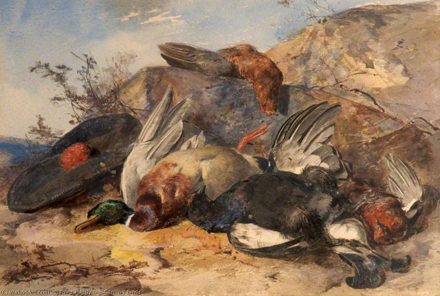 Wikioo.org - The Encyclopedia of Fine Arts - Painting, Artwork by James Hardy Ii - Gaming Birds