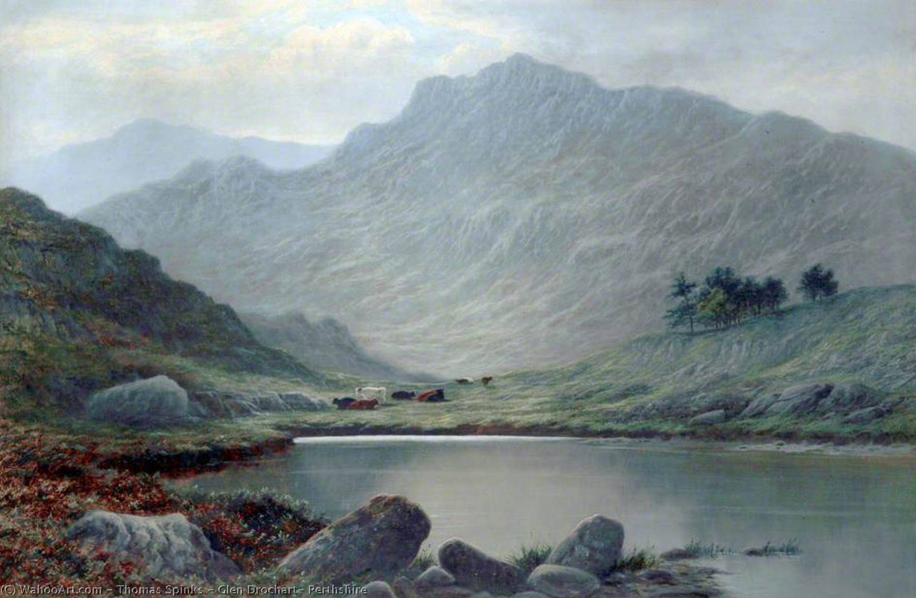Wikioo.org - The Encyclopedia of Fine Arts - Painting, Artwork by Thomas Spinks - Glen Drochart, Perthshire