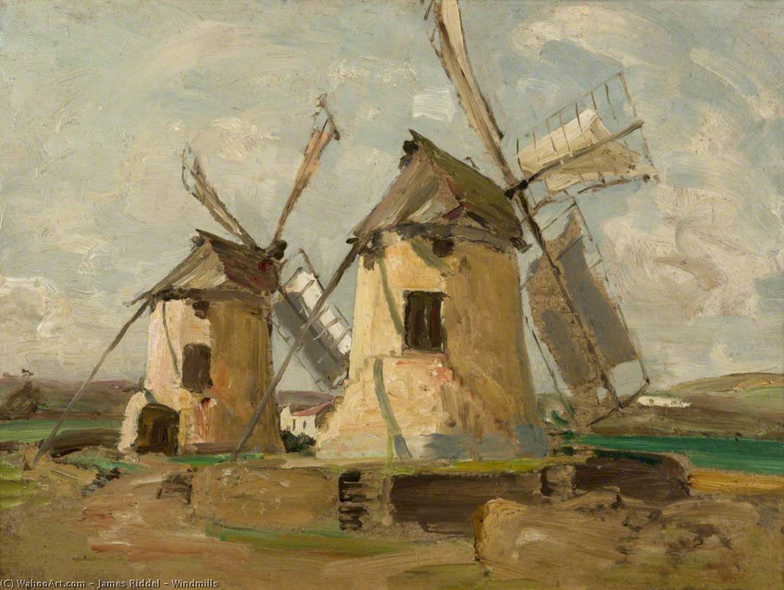 Wikioo.org - The Encyclopedia of Fine Arts - Painting, Artwork by James Riddel - Windmills