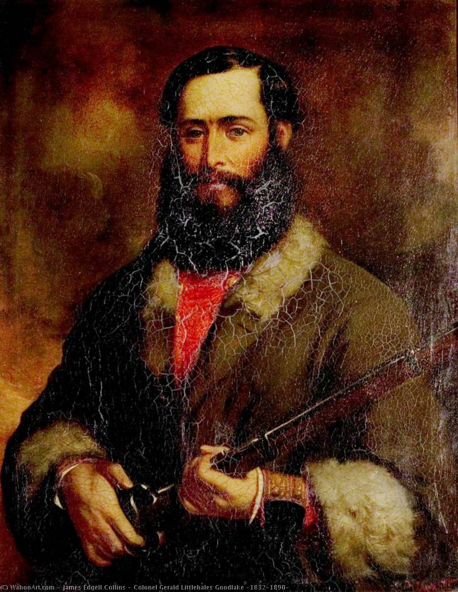 Wikioo.org - The Encyclopedia of Fine Arts - Painting, Artwork by James Edgell Collins - Colonel Gerald Littlehales Goodlake (1832–1890)
