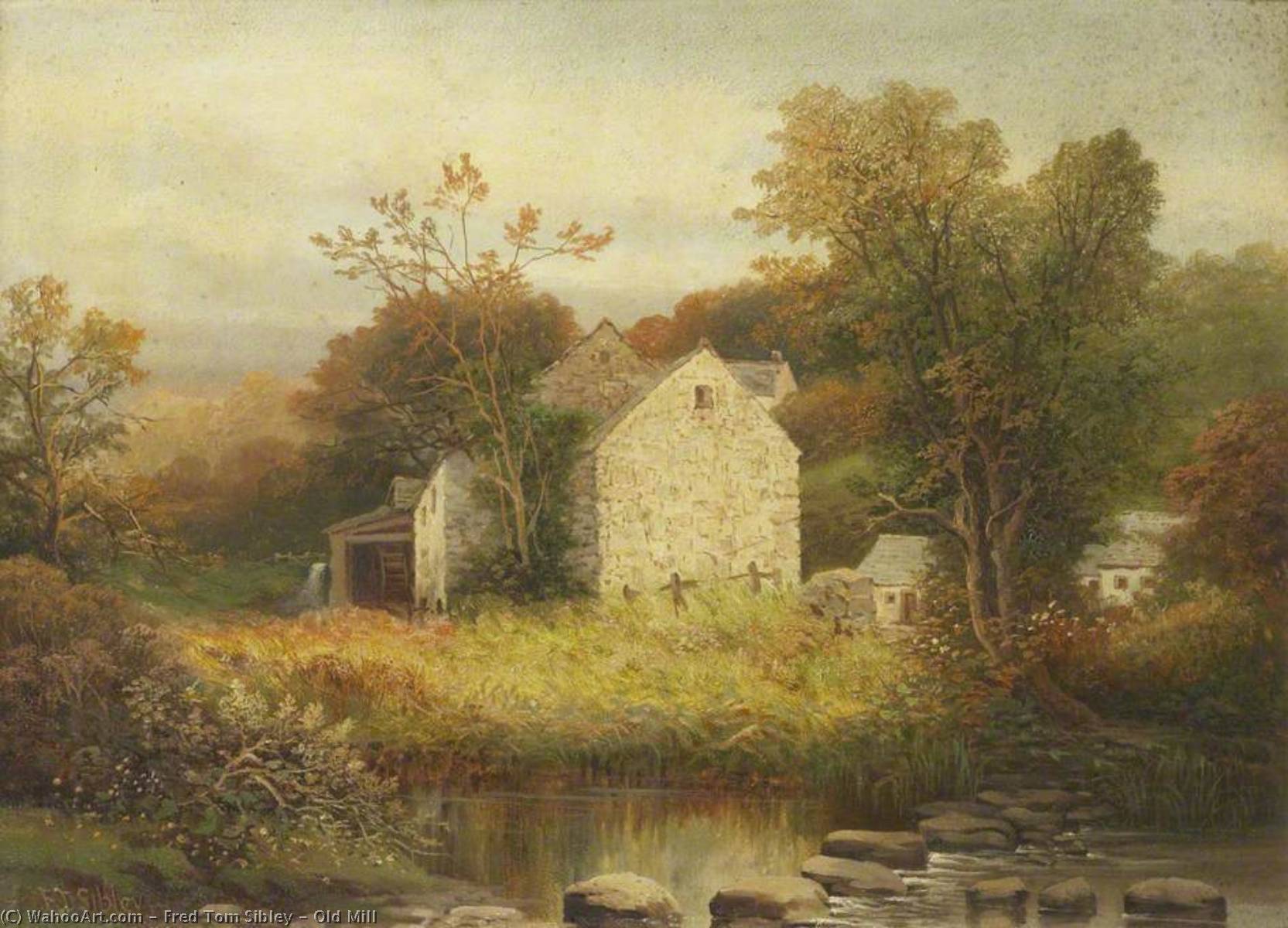 Wikioo.org - The Encyclopedia of Fine Arts - Painting, Artwork by Fred Tom Sibley - Old Mill