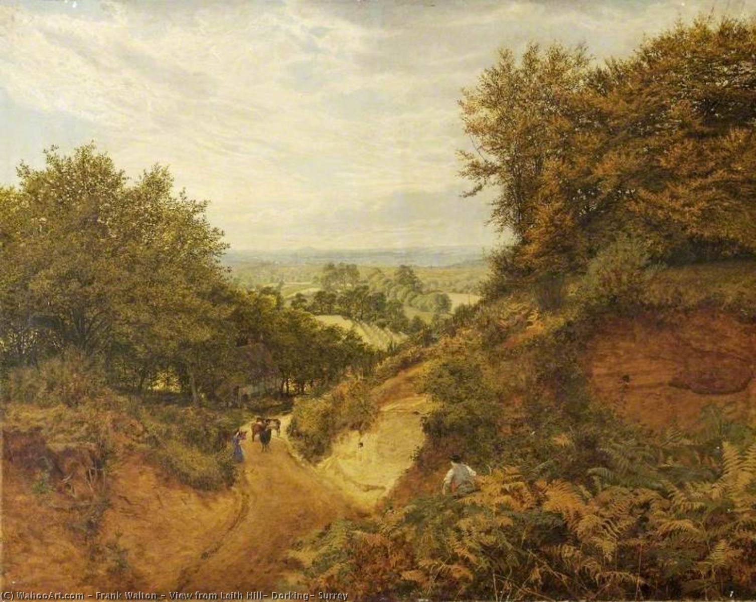 Wikioo.org - The Encyclopedia of Fine Arts - Painting, Artwork by Frank Walton - View from Leith Hill, Dorking, Surrey