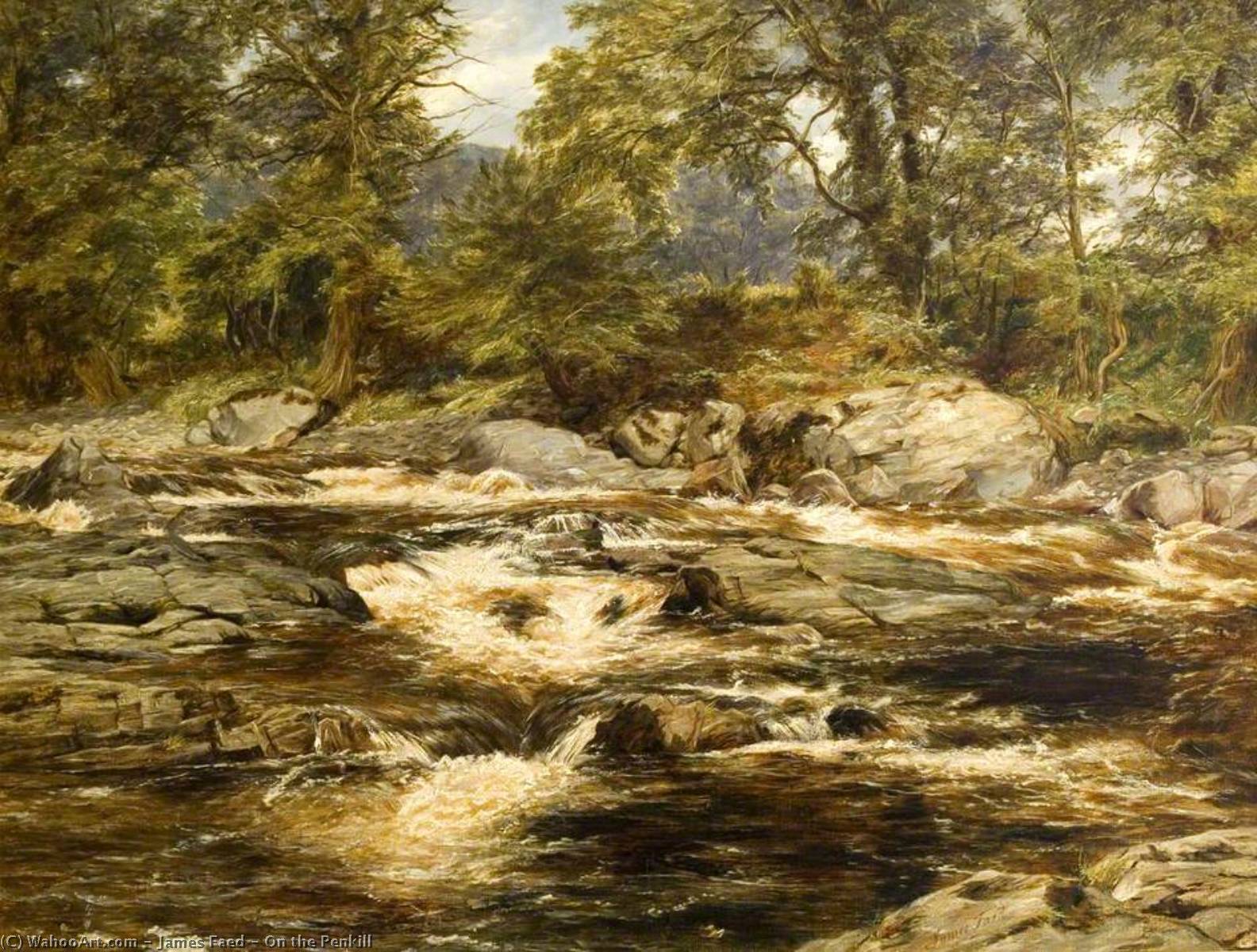 WikiOO.org - Encyclopedia of Fine Arts - Maalaus, taideteos James Faed - On the Penkill