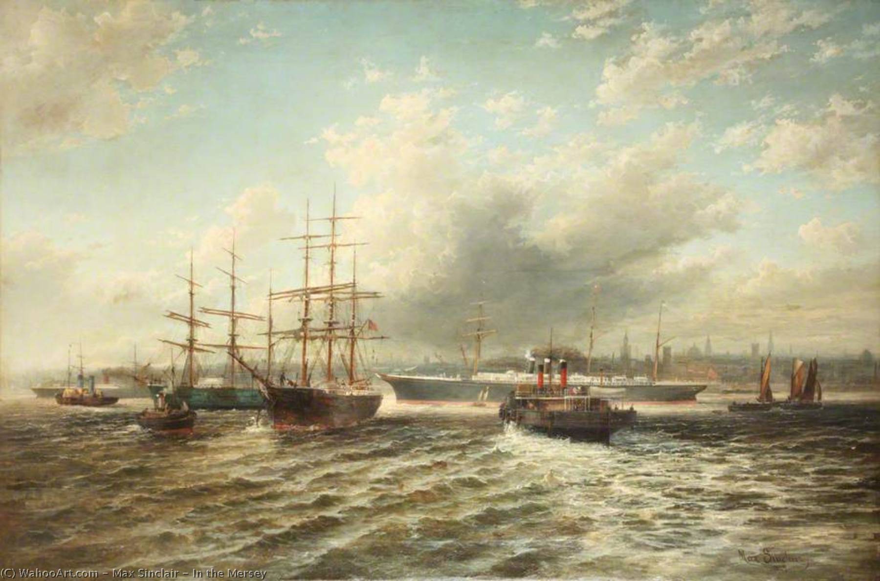 Wikioo.org - The Encyclopedia of Fine Arts - Painting, Artwork by Max Sinclair - In the Mersey