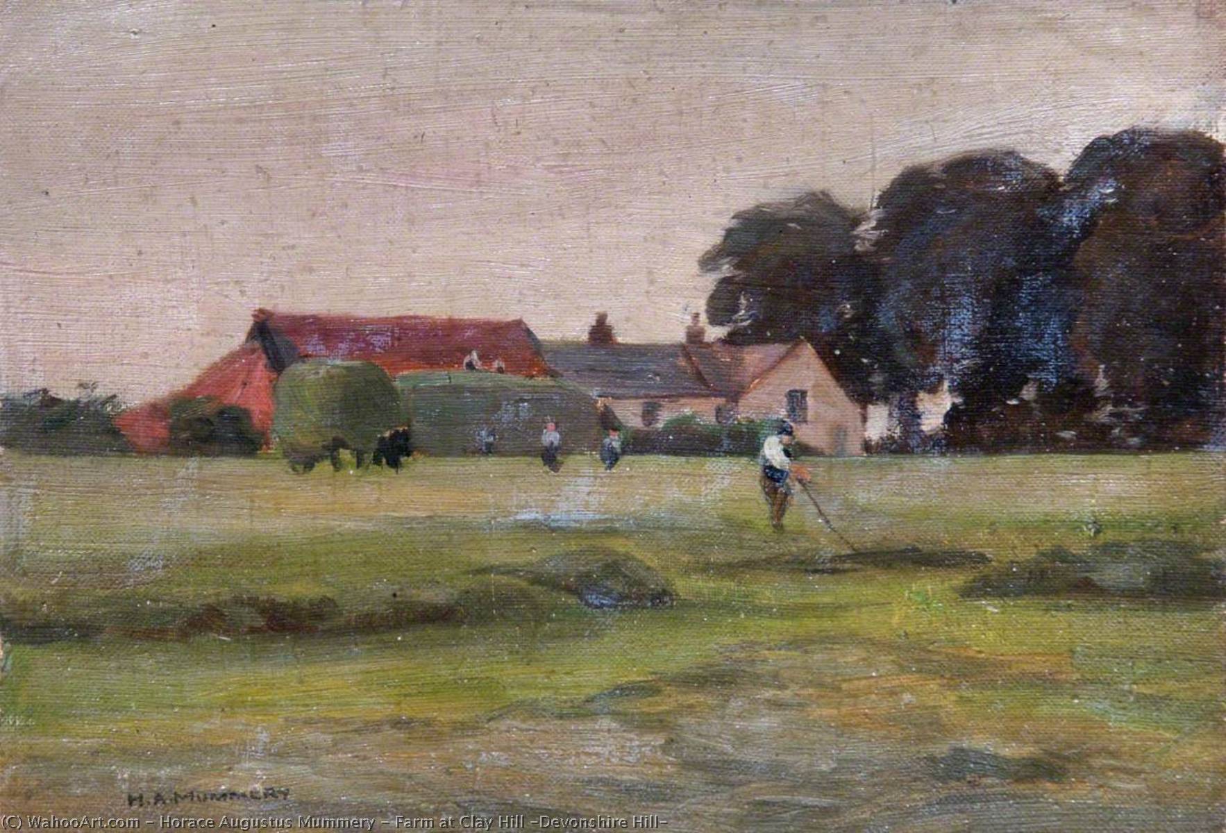 Wikioo.org - The Encyclopedia of Fine Arts - Painting, Artwork by Horace Augustus Mummery - Farm at Clay Hill (Devonshire Hill)