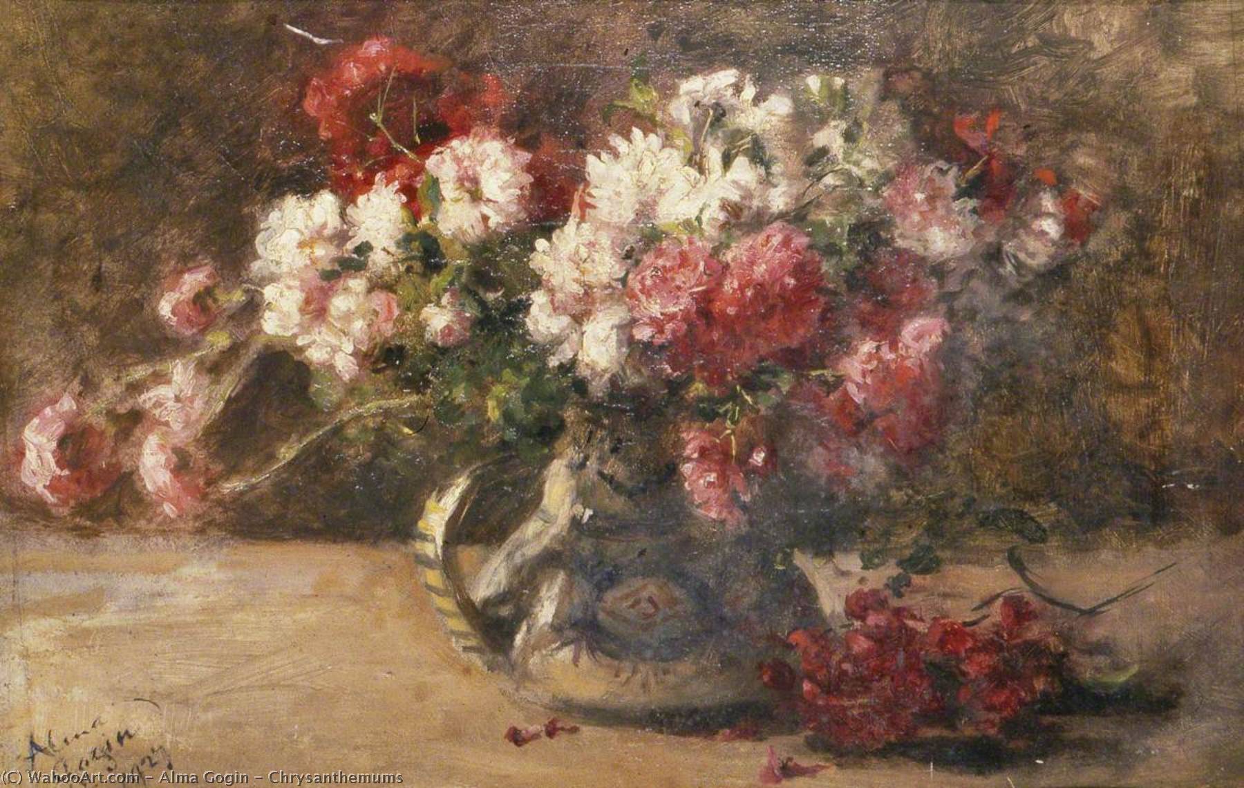 Wikioo.org - The Encyclopedia of Fine Arts - Painting, Artwork by Alma Gogin - Chrysanthemums