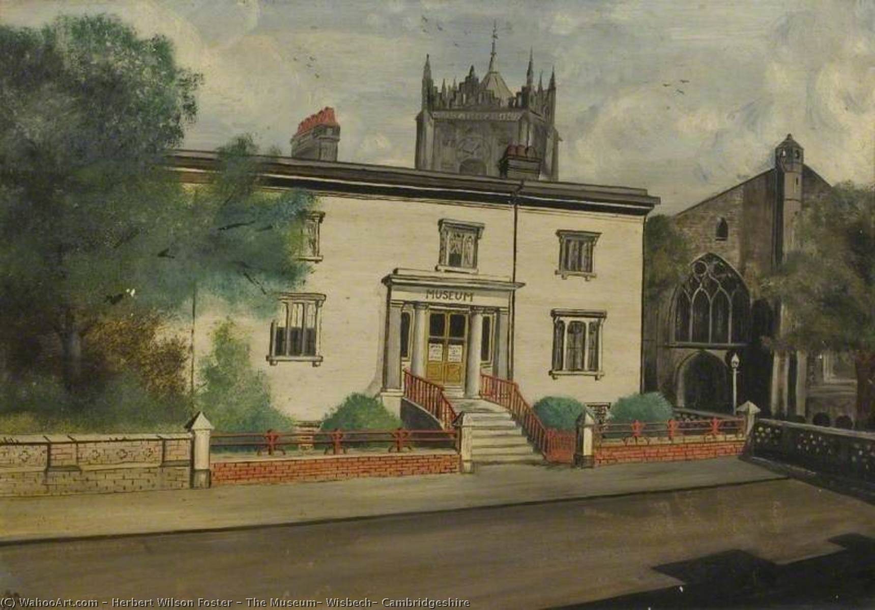 Wikioo.org - The Encyclopedia of Fine Arts - Painting, Artwork by Herbert Wilson Foster - The Museum, Wisbech, Cambridgeshire