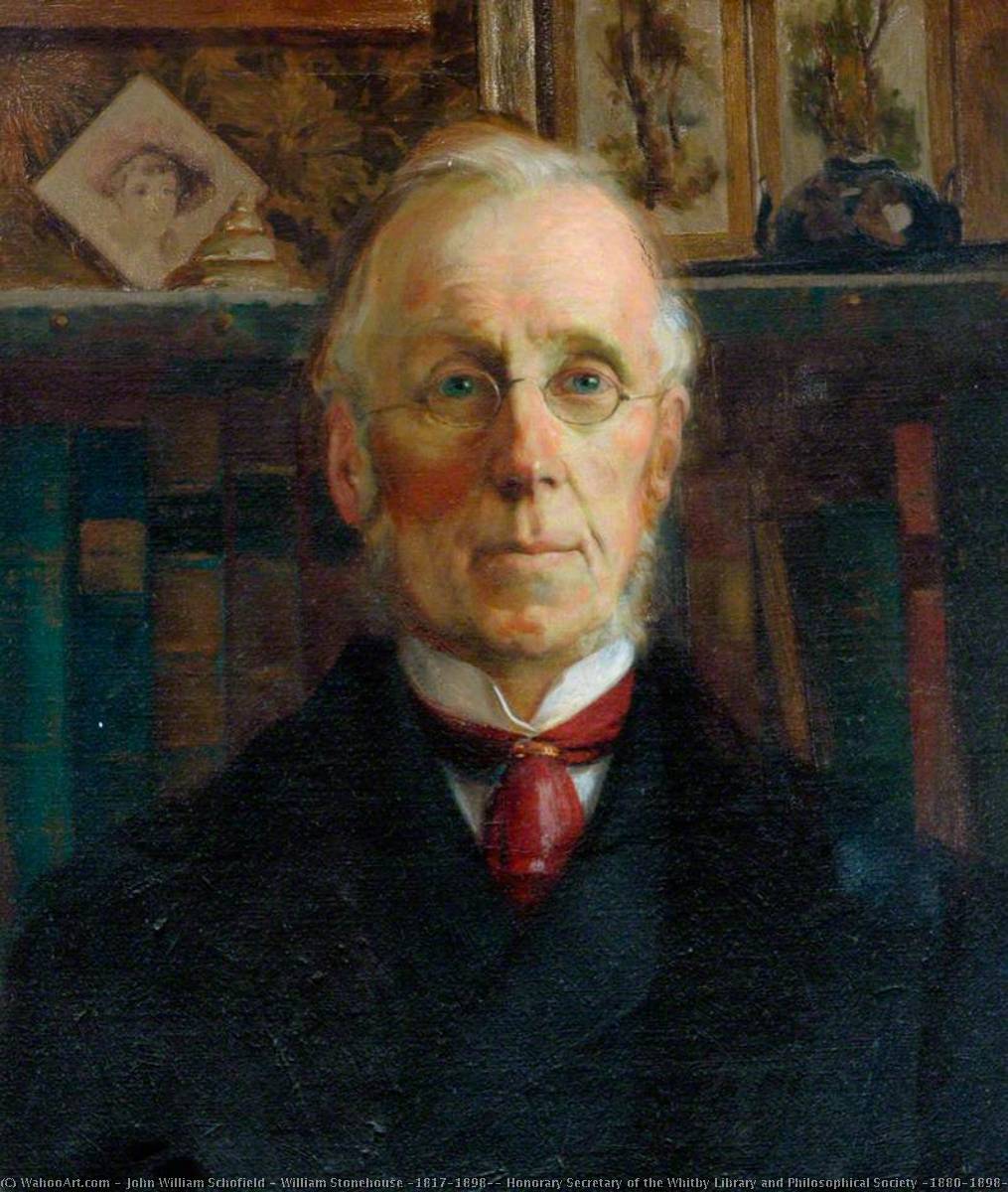 Wikioo.org - The Encyclopedia of Fine Arts - Painting, Artwork by John William Schofield - William Stonehouse (1817–1898), Honorary Secretary of the Whitby Library and Philosophical Society (1880–1898)