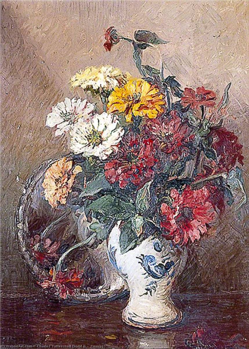 Wikioo.org - The Encyclopedia of Fine Arts - Painting, Artwork by Charles Tattershall Dodd Ii - Zinnias
